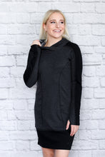 Load image into Gallery viewer, Happenin&#39; Hoodie Dress - Charcoal Black