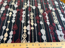 Load image into Gallery viewer, Fabric by the Yard: Maroon/Grey/Black/Cream Droplets Jersey