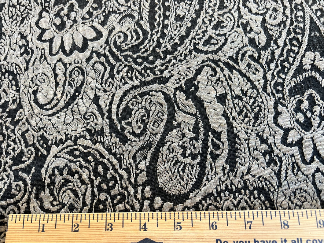 Fabric by the Yard: Brown Paisley Brocade Double Knit