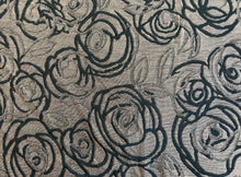 Load image into Gallery viewer, Fabric by the Yard: Brown Brocade of Roses Double Knit