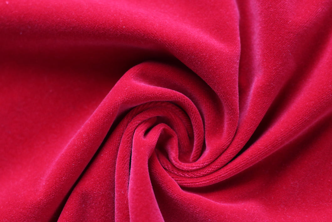 Fabric by the Yard: Red Velvet Cotton Woven