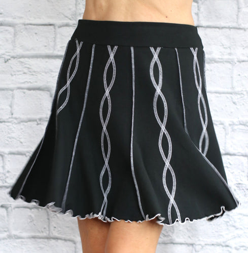 Swing Rib Knit Skirt - White DNA