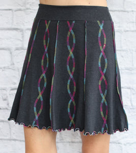 Swing Rib Knit Skirt - Rainbow DNA
