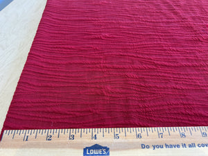 Fabric by the Yard: Wave Texture Double Knit Cranberry
