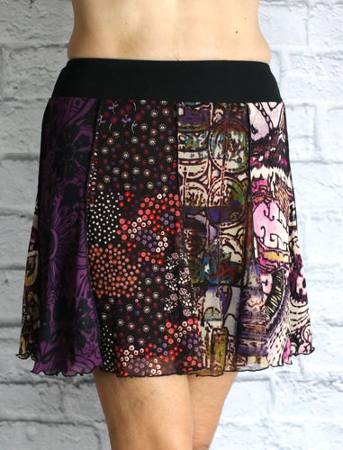 Mash Up Skirt - Purple Mix