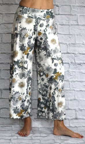 Milky Palazzo Pant - Silver Daisy