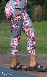 Milky Soft Capri Leggings - English Rose