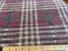 Load image into Gallery viewer, Fabric by the Yard: Maroon Gold Green Plaid-Brushed Jersey