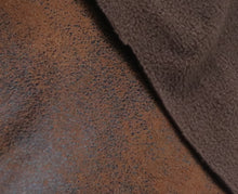 Load image into Gallery viewer, Fabric by the Yard: Brown Faux Leather Fleece Backed Woven