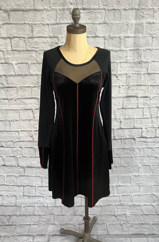 Very Velvet Corset Dress - Black