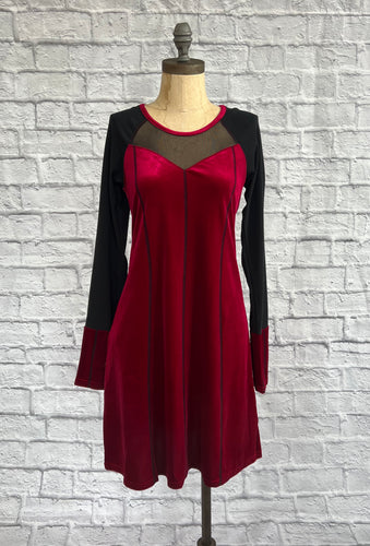 Very Velvet Corset Dress - Wine