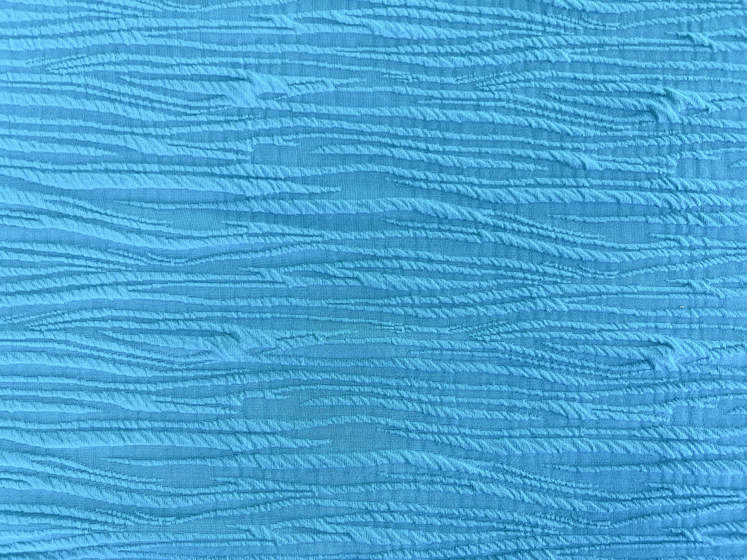 Fabric by the Yard: Wave Texture Double Knit Turquoise