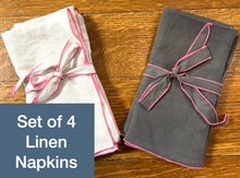 Load image into Gallery viewer, Linen Napkins - Charcoal