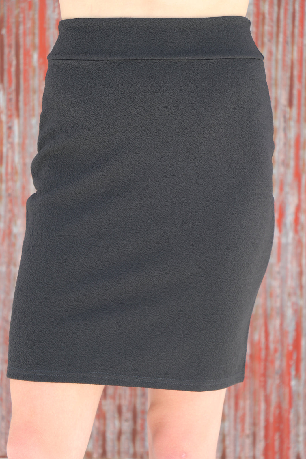 Textured Pencil Skirt