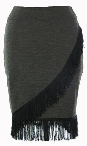 Sassy Fringe Skirt - Grey