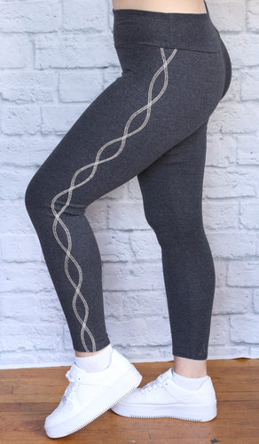 DNA Sweggings - Charcoal Cream