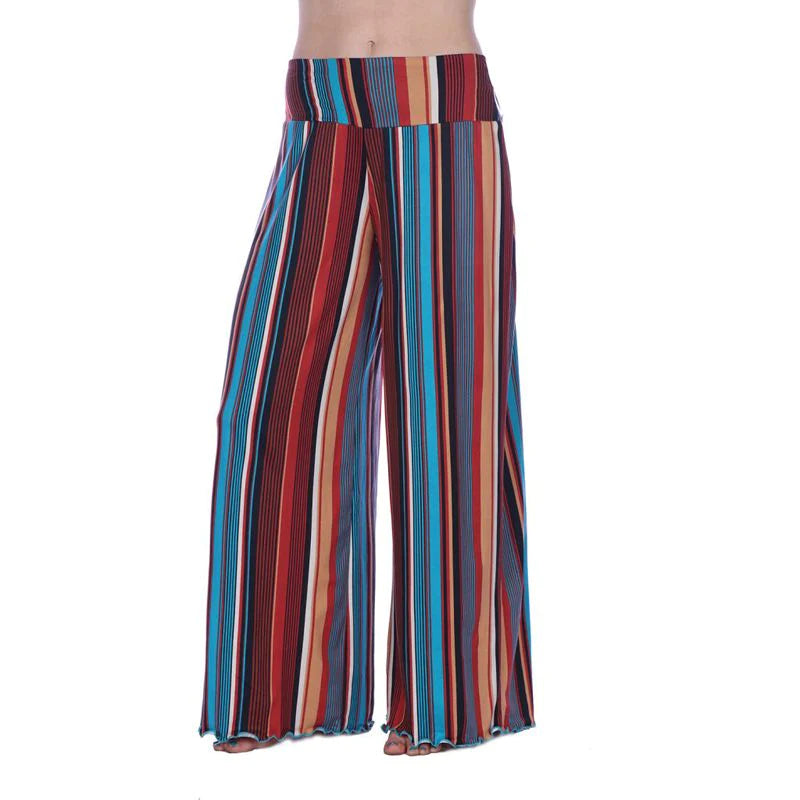 Milky Palazzo Pant - Orange Stripe