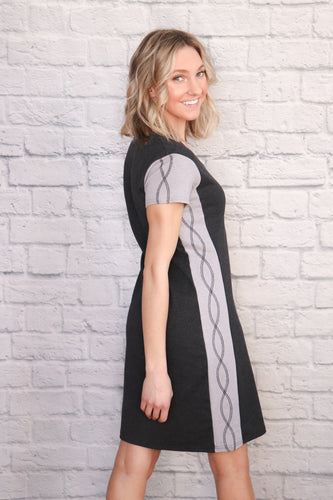 DNA T-Shirt Dress - Charcoal