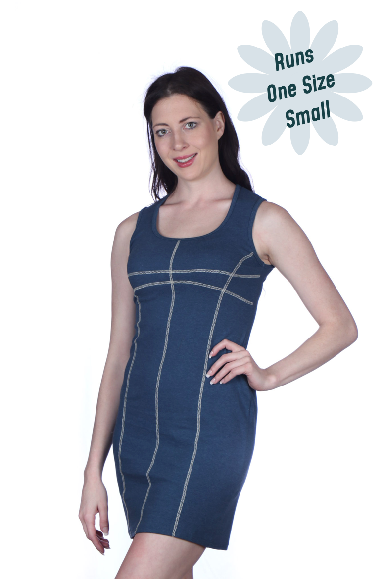 Rib Knit Linear Dress