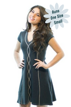 Load image into Gallery viewer, DNA Cap Sleeve Dress - Brown or Charcoal
