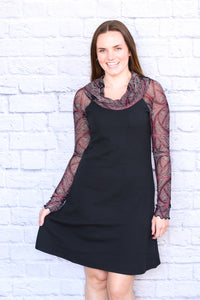 A-Line Cowl Neck Dress