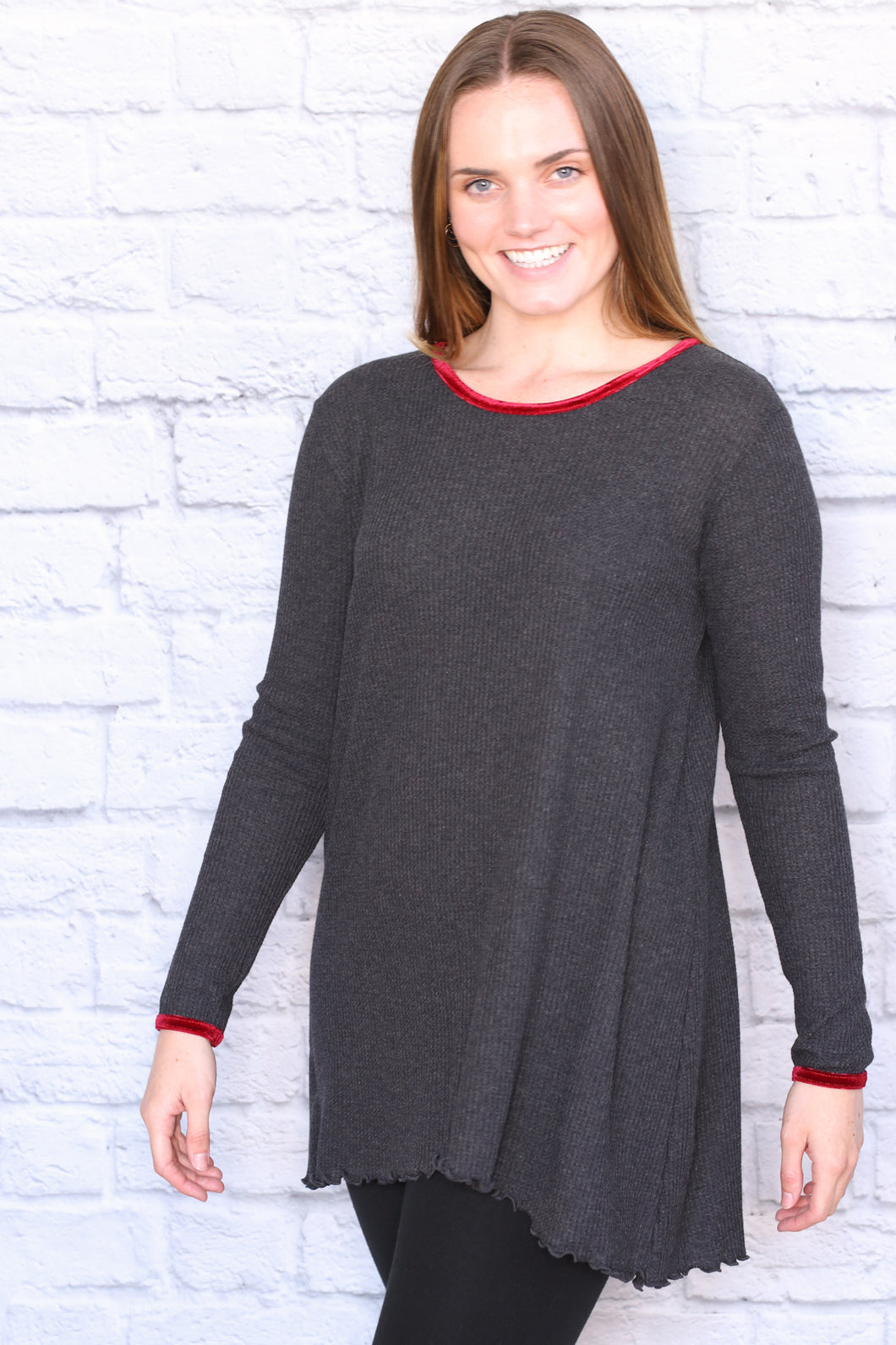 Very Velvet Trim Tunic