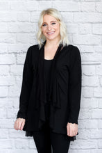Load image into Gallery viewer, Flounce Cardigan with Sheer Trim