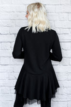 Load image into Gallery viewer, Flounce Cardigan with Sheer Trim