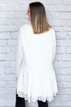 Load image into Gallery viewer, Flounce Cardigan with Sheer Trim