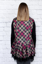 Load image into Gallery viewer, Twirling Flounce Cardigan - Fall Buffalo Plaid