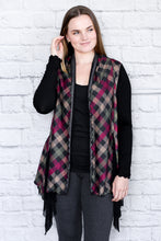 Load image into Gallery viewer, Twirling Flounce Cardigan - Fall Buffalo Plaid