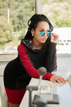 Load image into Gallery viewer, Happenin&#39; Hoodie Dress - Pop of Red