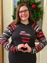 Load image into Gallery viewer, Wisconsin Yoga Hoodie - Red Stripe