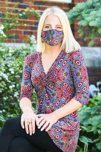 Cropped Sleeve Twist Tunic