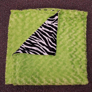 Plush Blankets w/ Black and White Zebra Fleece