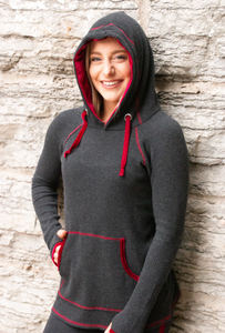 Very Velvet Pocket Hoodie - Wine Velvet