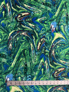 Fabric: Blue and Green Marble Knit