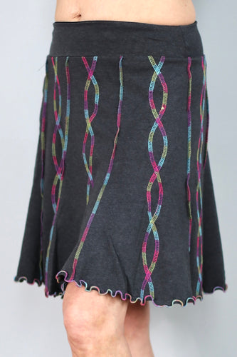 Swing Rib Knit Skirt - Rainbow DNA