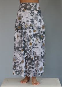 Aria Mesh Maxi Skirt - Silver Daisy