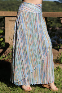 Aria Mesh Maxi Skirt - Striations