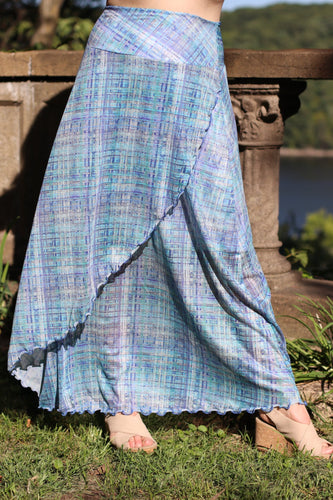 Aria Mesh Maxi Skirt - Springtime Plaid