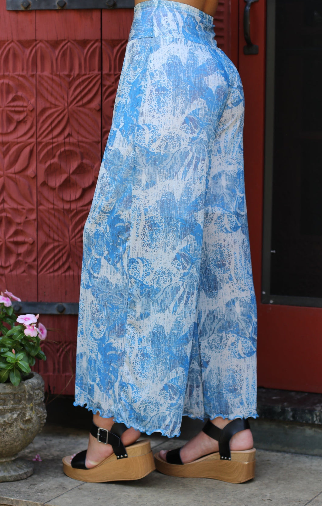 Mesh Palazzo Pant - Summer Breeze