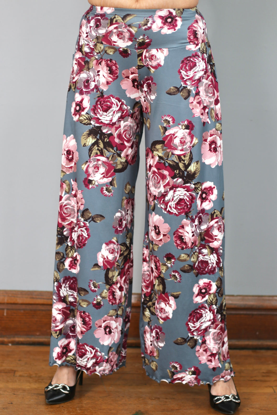 Milky Palazzo Pant - English Rose