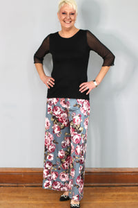 Milky Palazzo Pant - English Rose