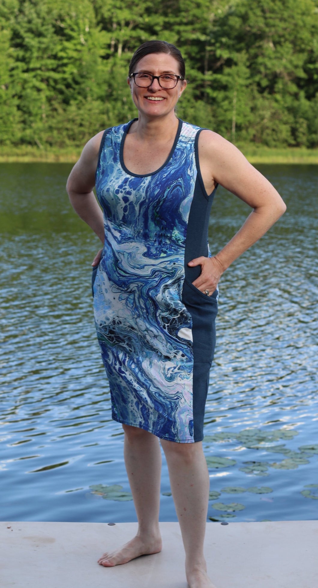 Harmony Dress - Blue Marble