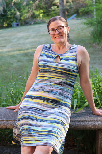 Sedona Keyhole Dress (Reversible Neckline) - Cool Vibes