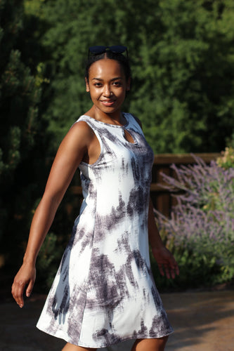 Sedona Keyhole Dress (Reversible Neckline) - Morning Mist