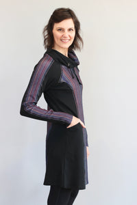Piper Pocket Funnel Neck Dress - Sierra Stripe