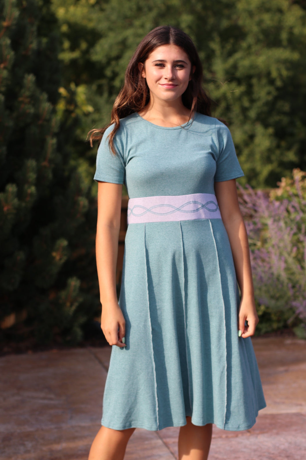 DNA Empire Dress - Itasca/Fog