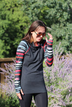 Load image into Gallery viewer, Funnel Neck Tunic - Red Stripe